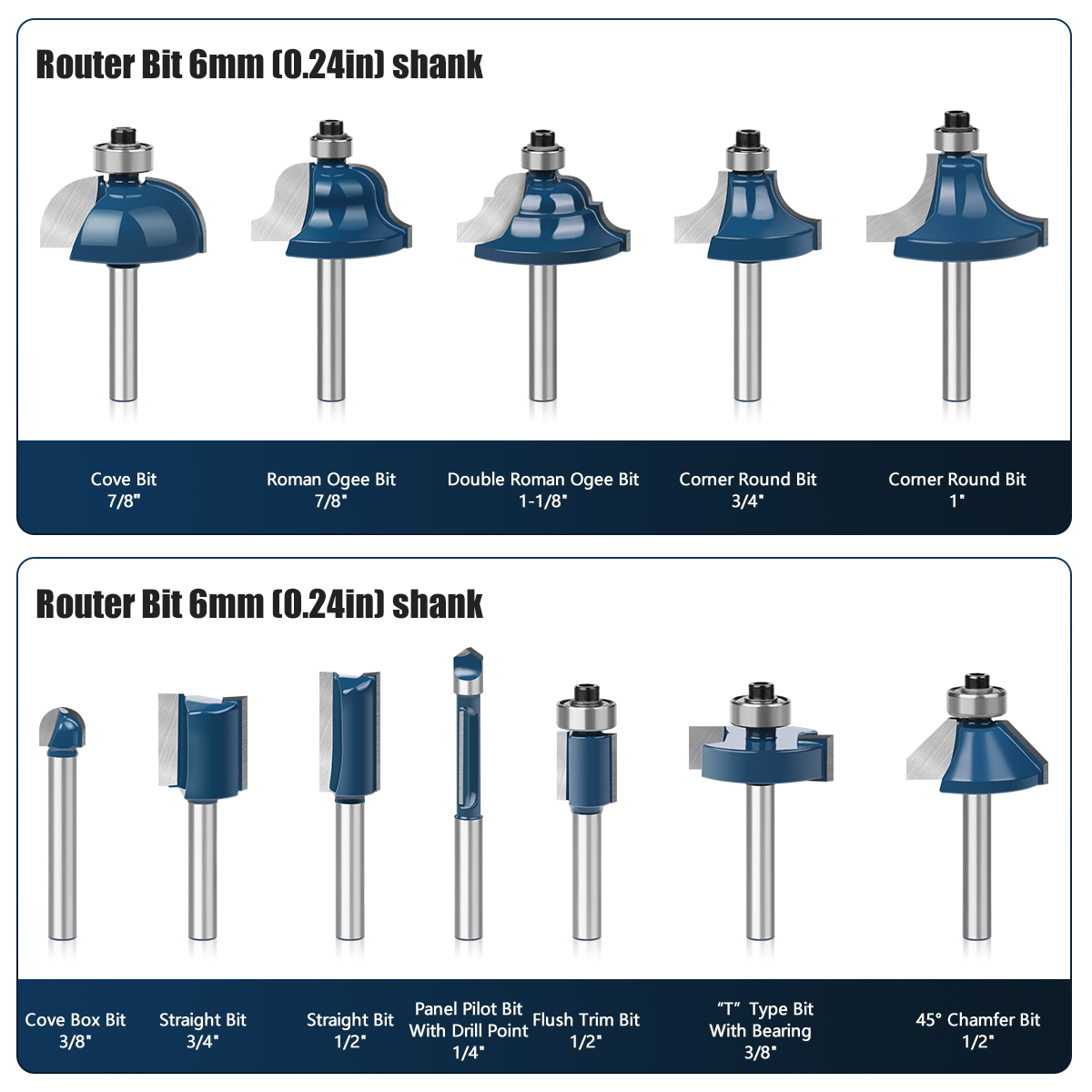 Mata Router pisau 6mm Set Luru - End Mill Set ulasan dan harga
