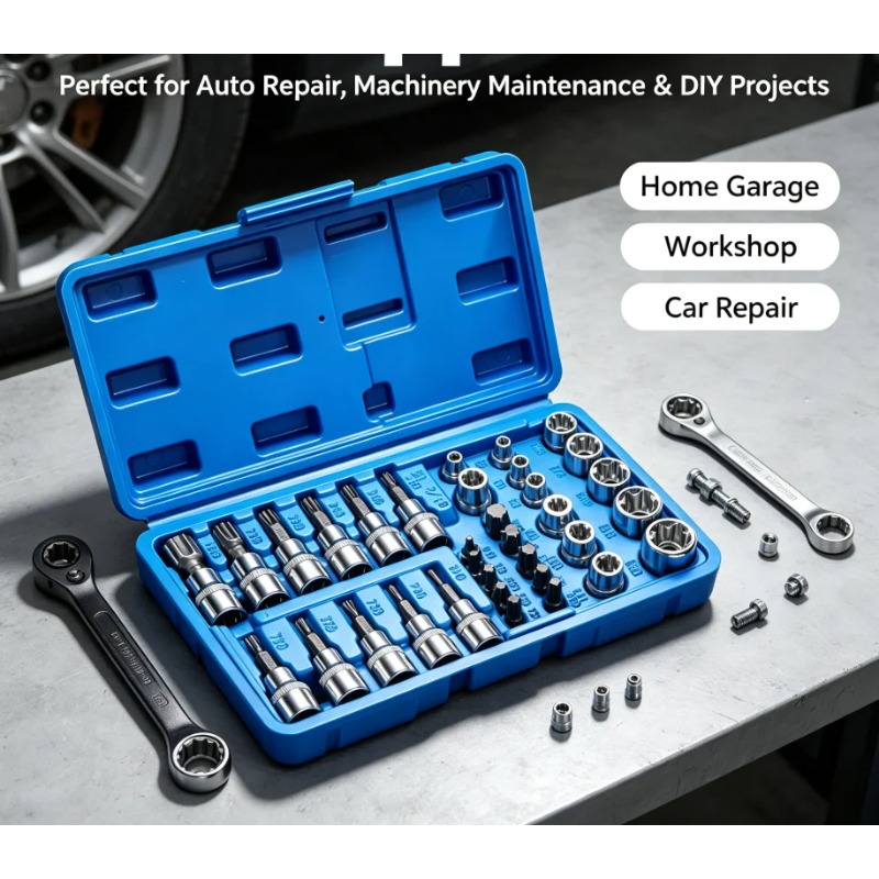 34Pcs Set Bit Torx & Soket Bin - Cnc Bits ulasan dan harga
