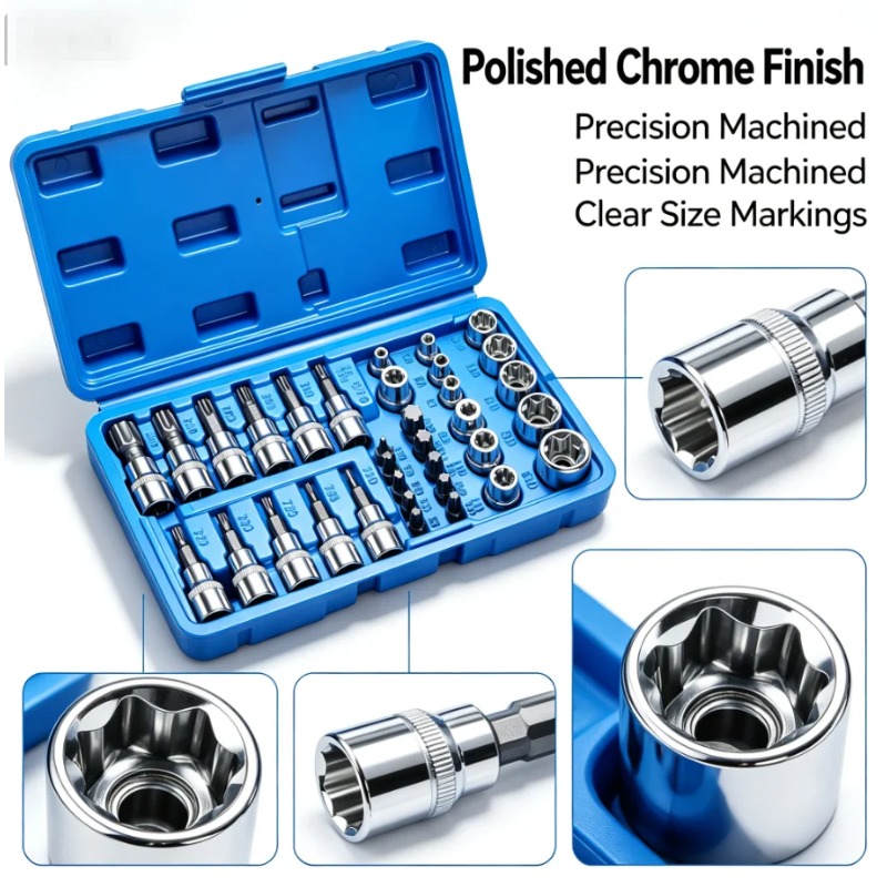 34Pcs Set Bit Torx & Soket Bin - Cnc Bits ulasan dan harga
