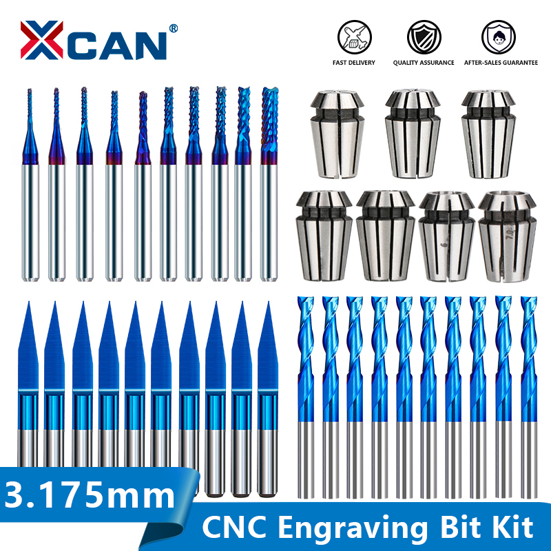 XCAN CNC Router Bit End Mill d - End Mill Set ulasan dan harga