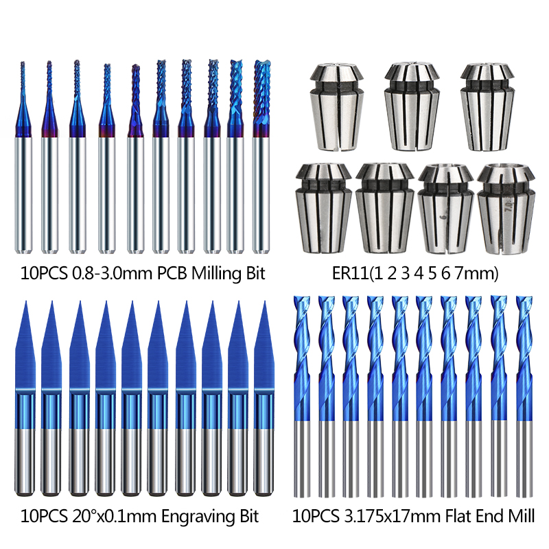 XCAN CNC Router Bit End Mill d - End Mill Set ulasan dan harga