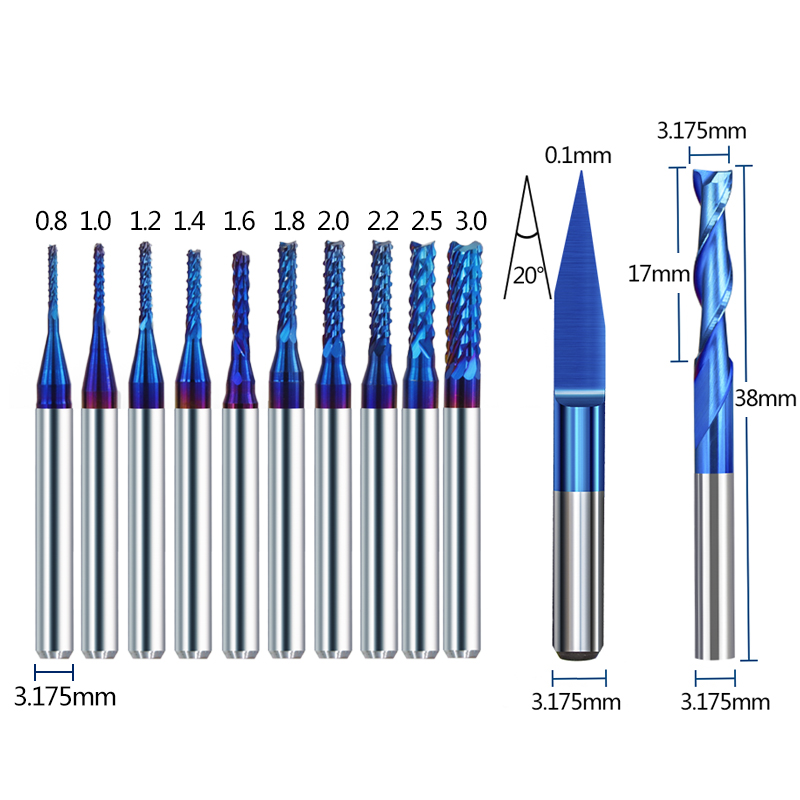 XCAN CNC Router Bit End Mill d - End Mill Set ulasan dan harga